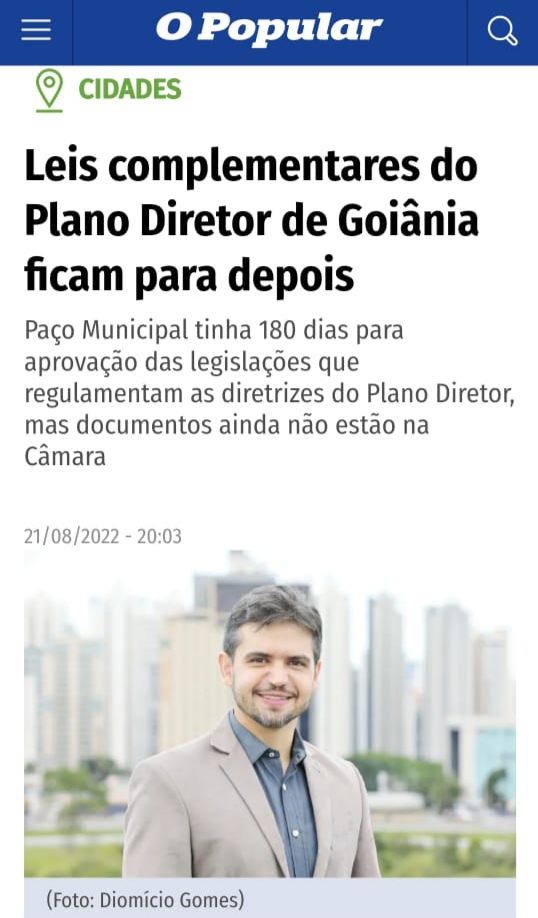 Novo Plano De Diretor De Goiânia Aprosul 1507